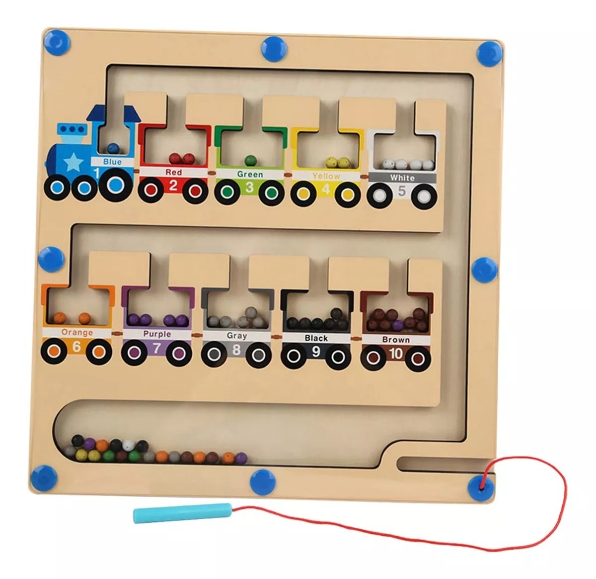 Vista 2 de Juego De Laberinto De Madera Montessori - DISEÑO: ZAPATO